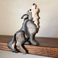 Handmade Wooden Wolf Shelf Sitter – Rustic Cabin & Wildlife Decor